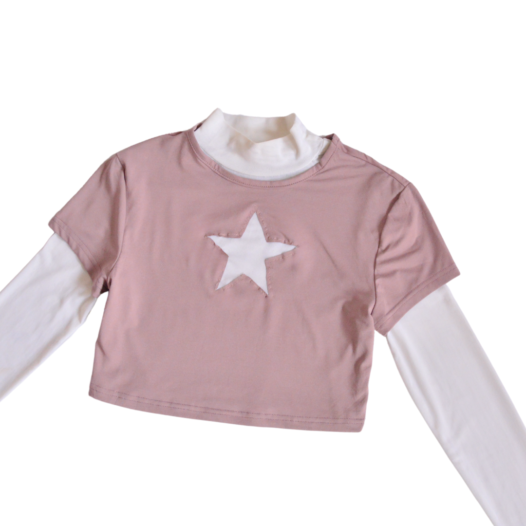 Blusa upcycling estrella mesh