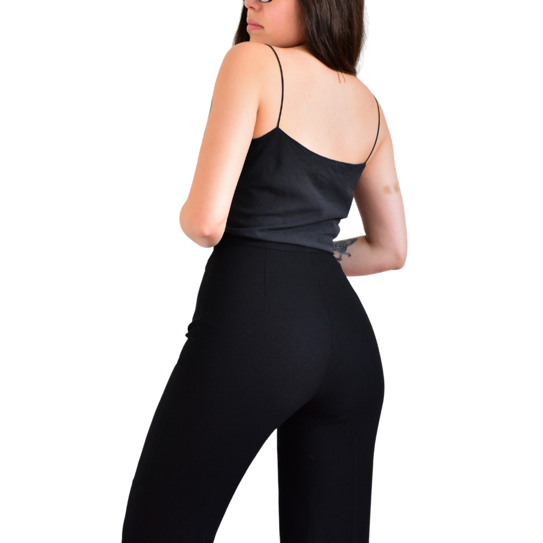 Blusa negra de seda