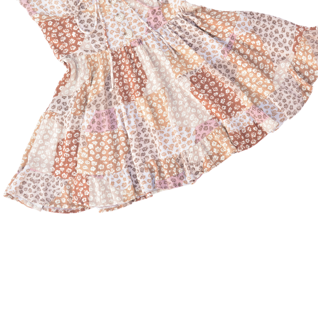 Vestido pathwork floral