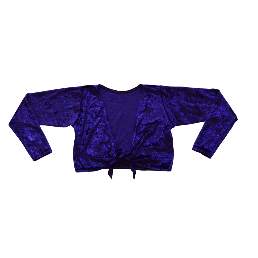 Top velvet morado