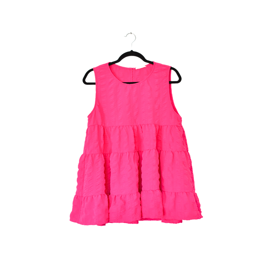 Vestido rosa popelina