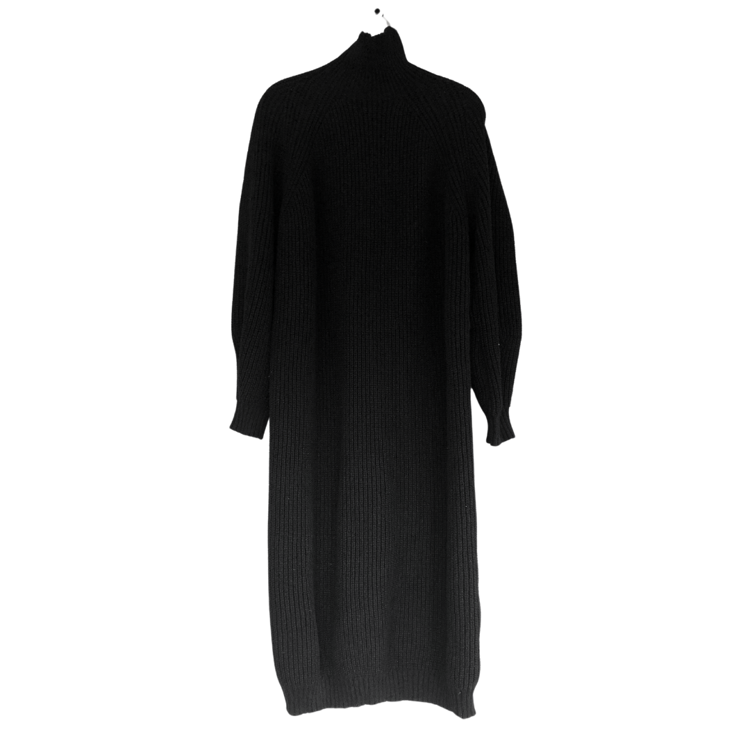 Vestido negro knit largo