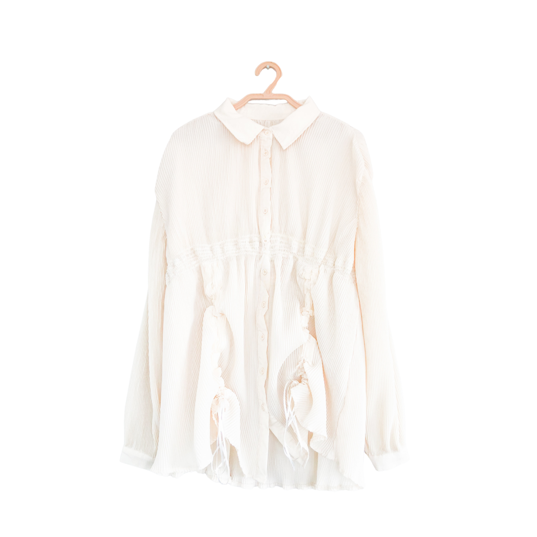 Blusa plisada upcycling