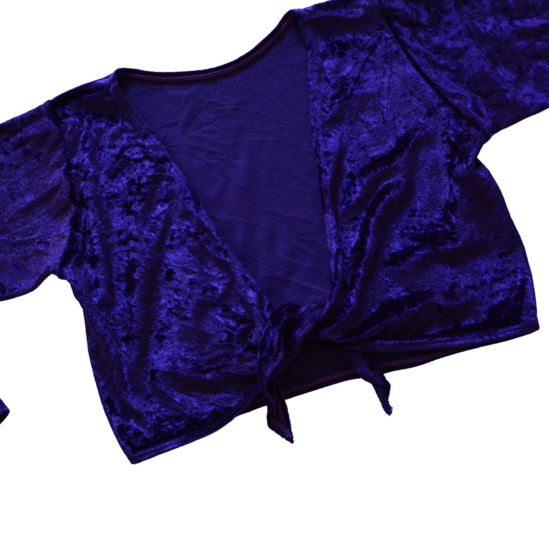 Top velvet morado