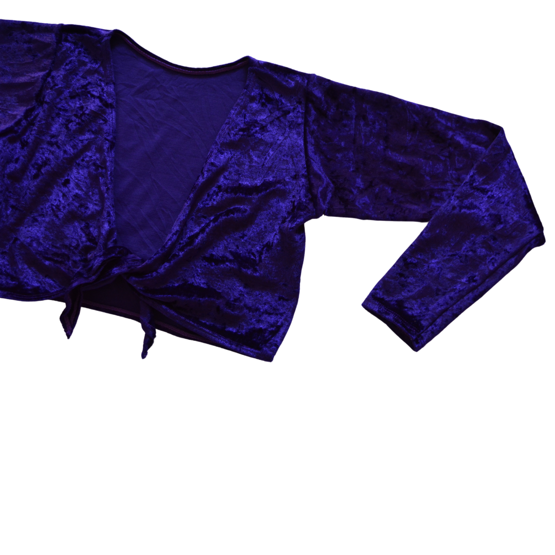 Top velvet morado