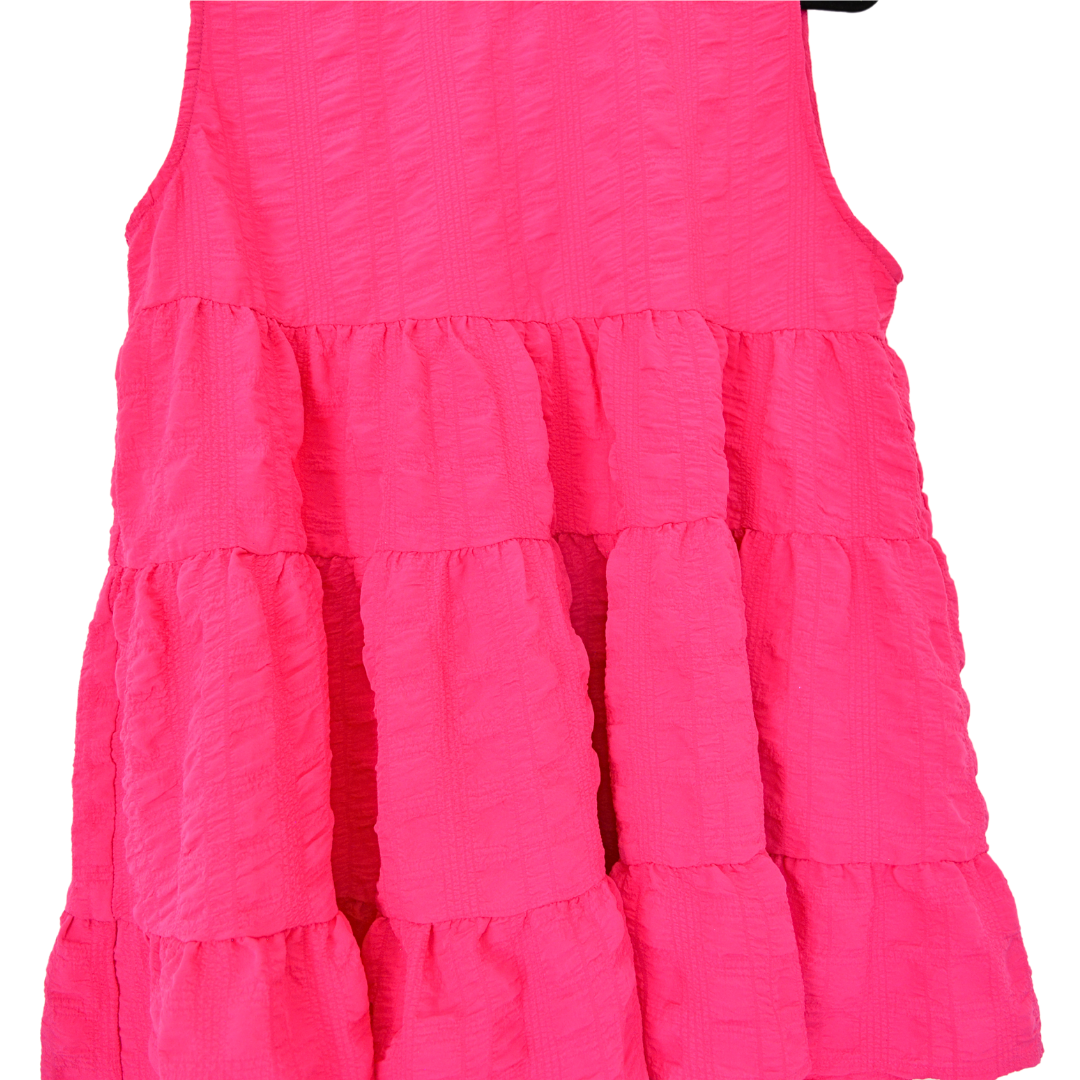 Vestido rosa popelina