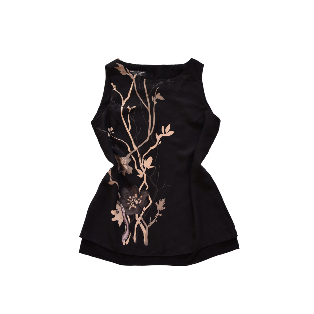 Blusa con gráfico de flores