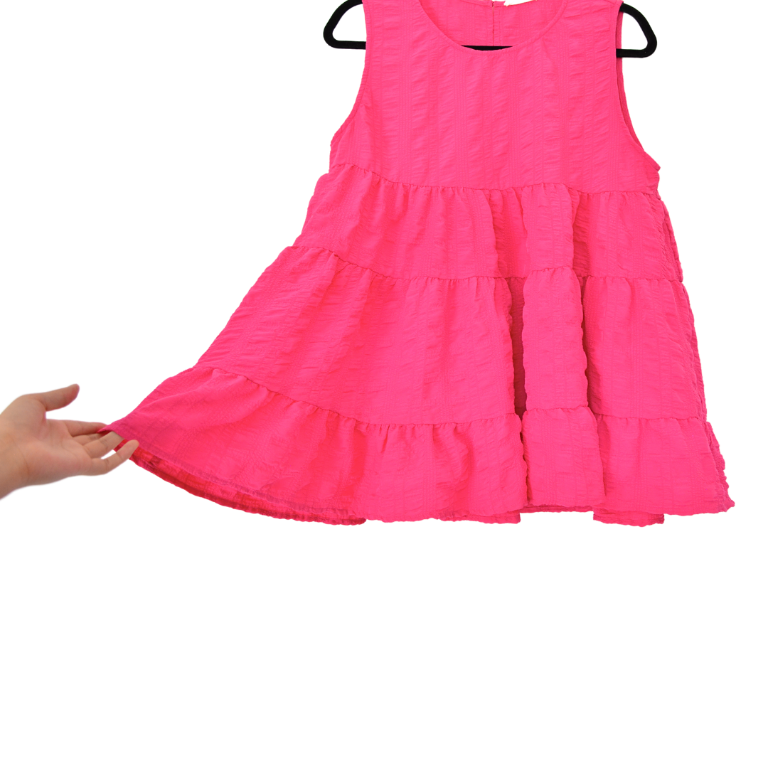 Vestido rosa popelina