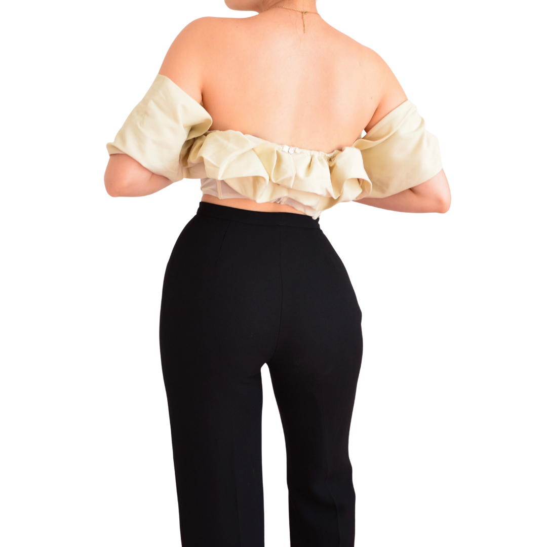 Corset mesh con pliegues