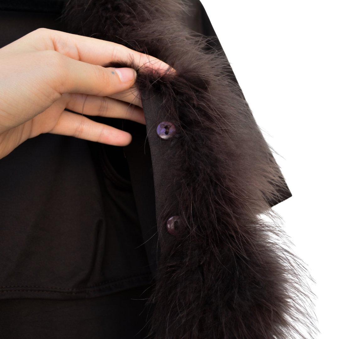 Cardigan con top café
