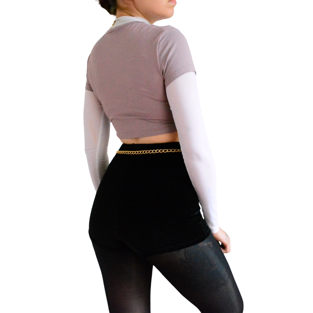 Blusa upcycling estrella mesh