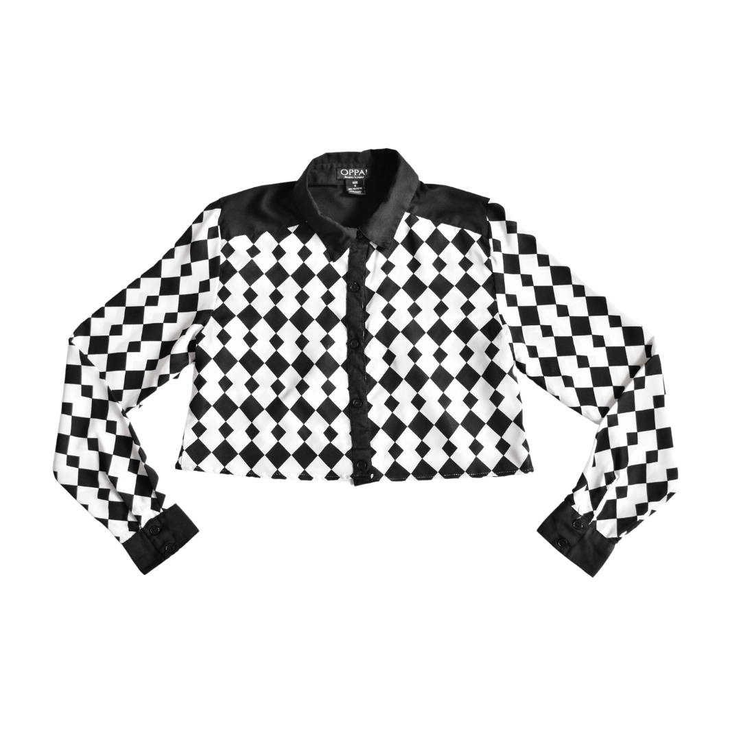 Blusa vintage de rombos