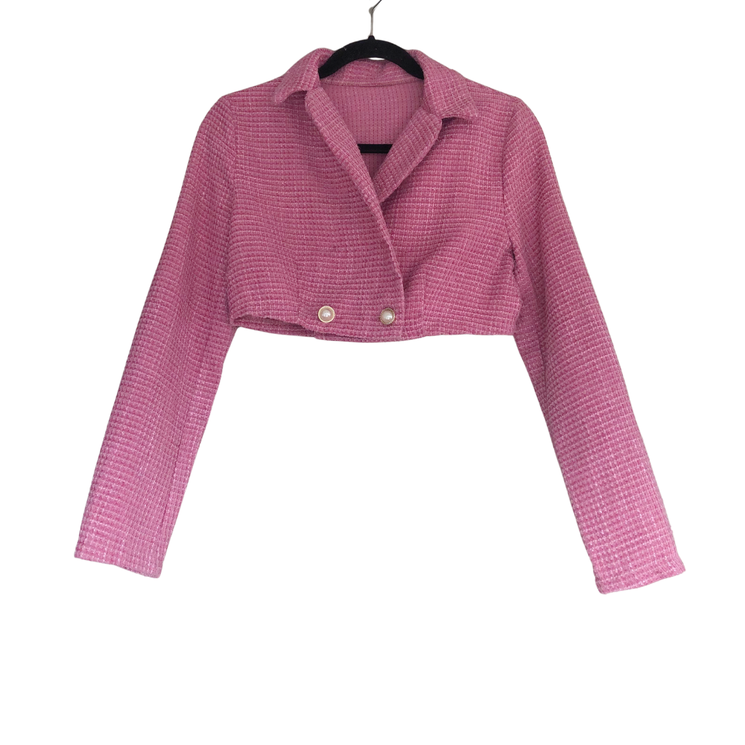 Blazer rosa 90s cropped