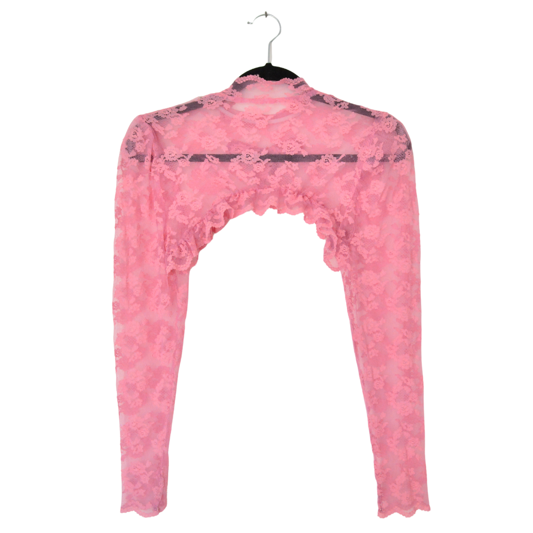 Mangas de encaje rosa