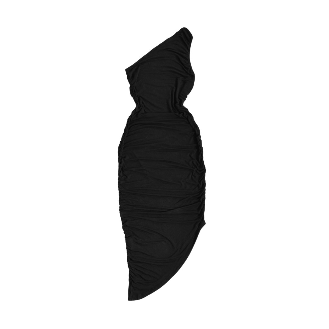 Vestido negro drappeado