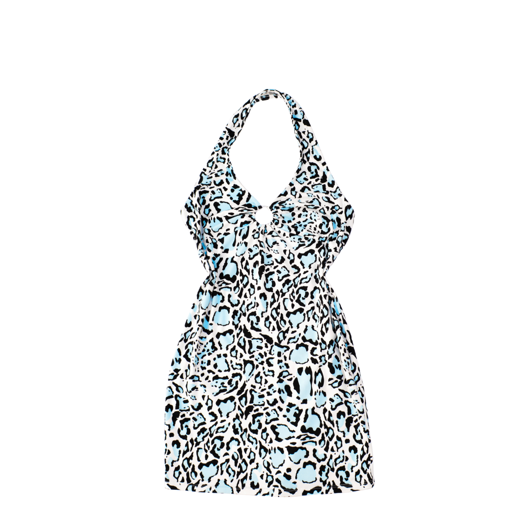 Vestido azul cheetah