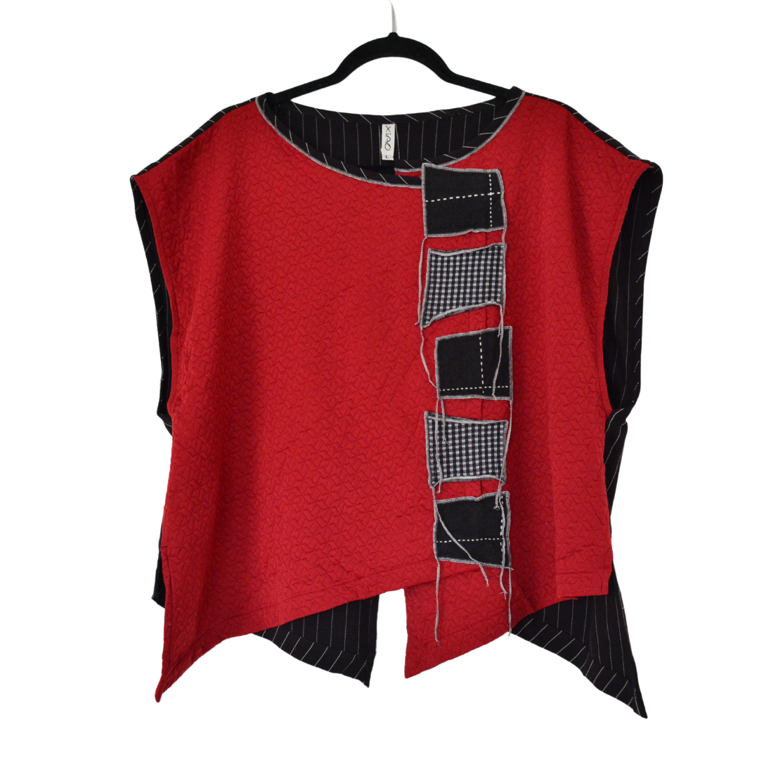 Blusa vintage asimétrica