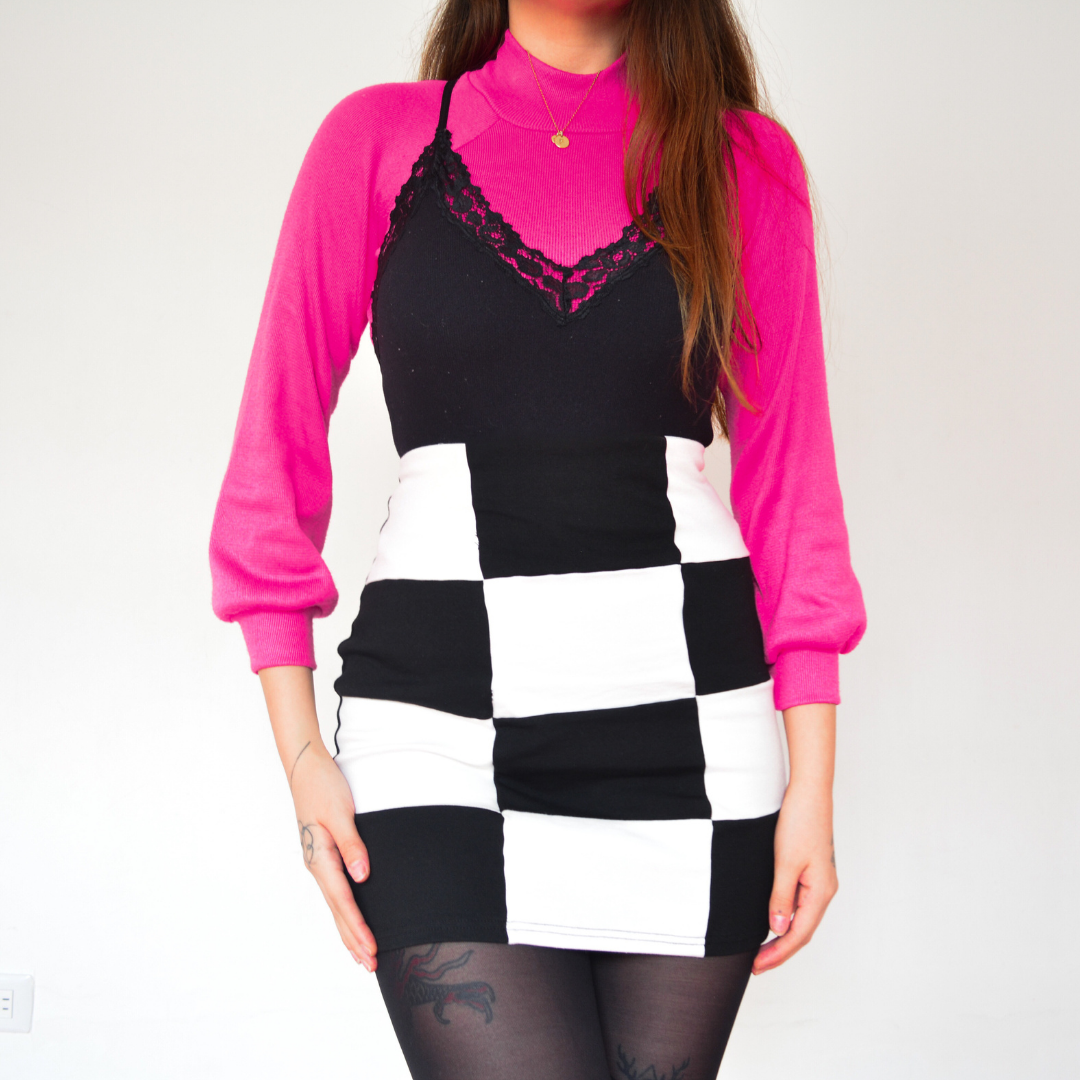 Falda con bloques B&W