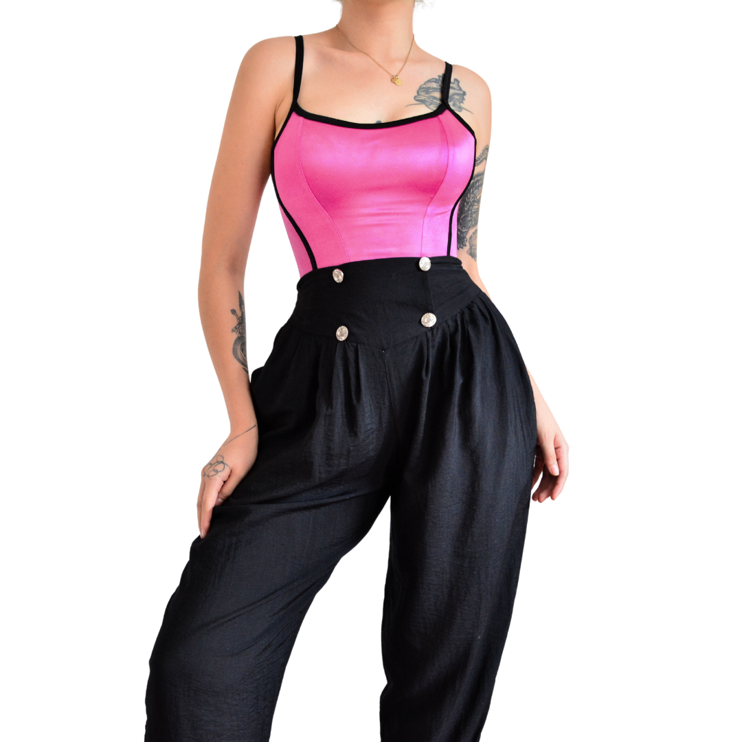 Corset rosa satinado