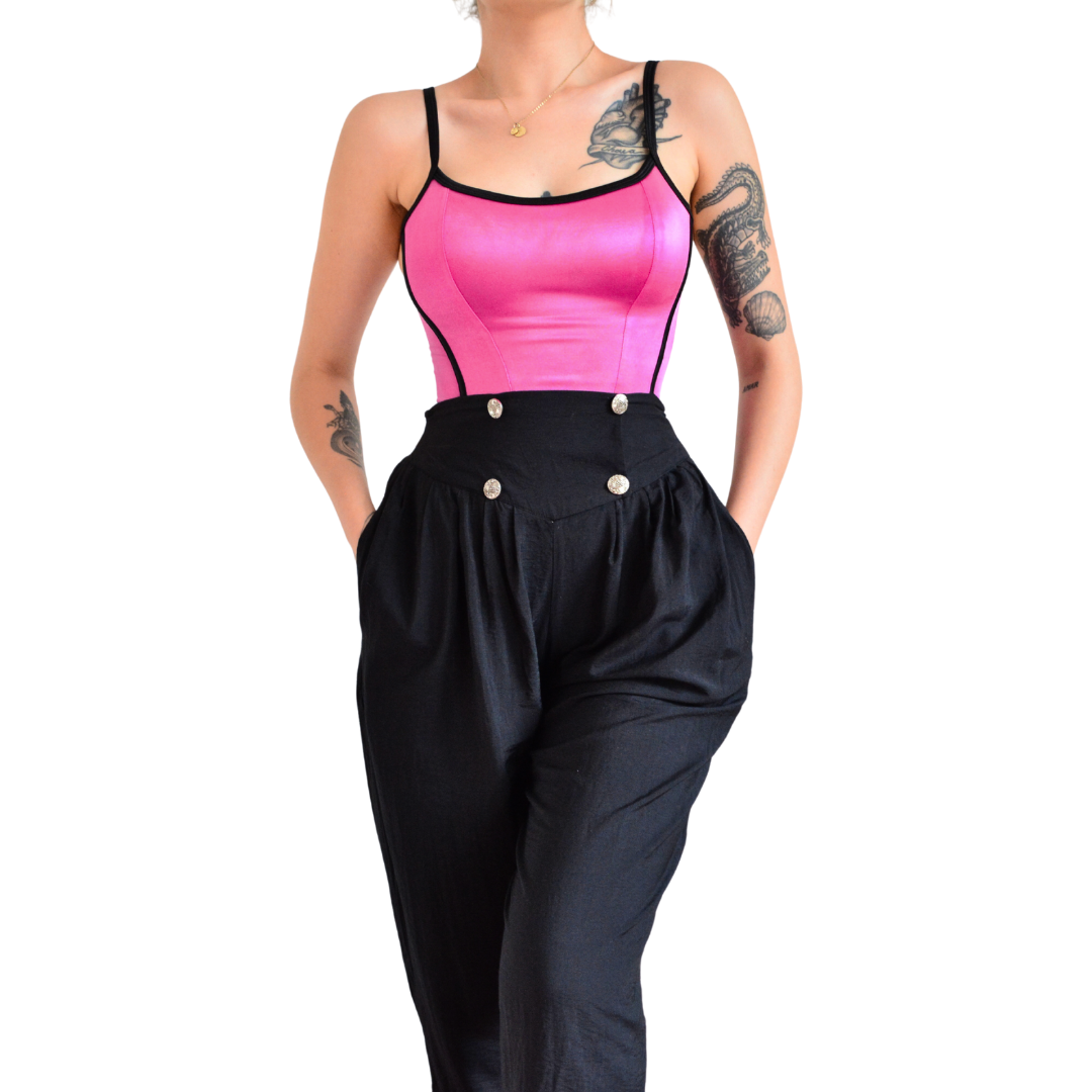 Corset rosa satinado