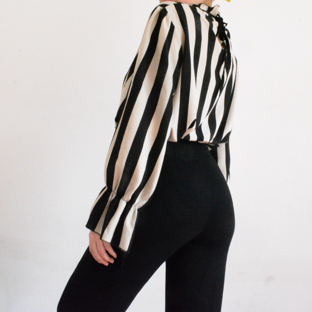 Blusa vintage de rayas