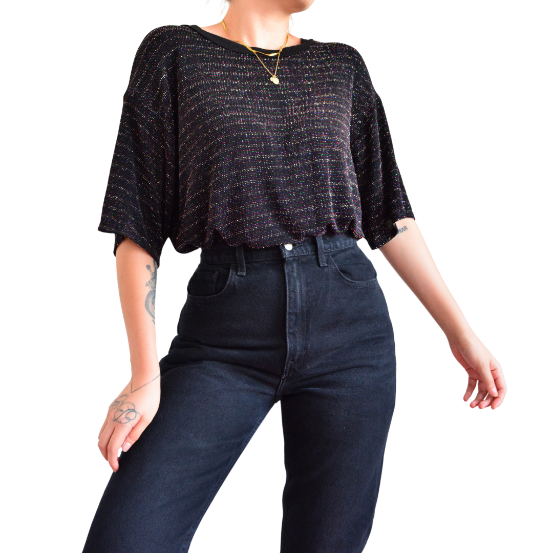 Vestido tshirt glitter de colores