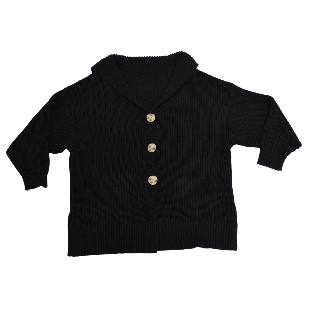Cardigan negro knit