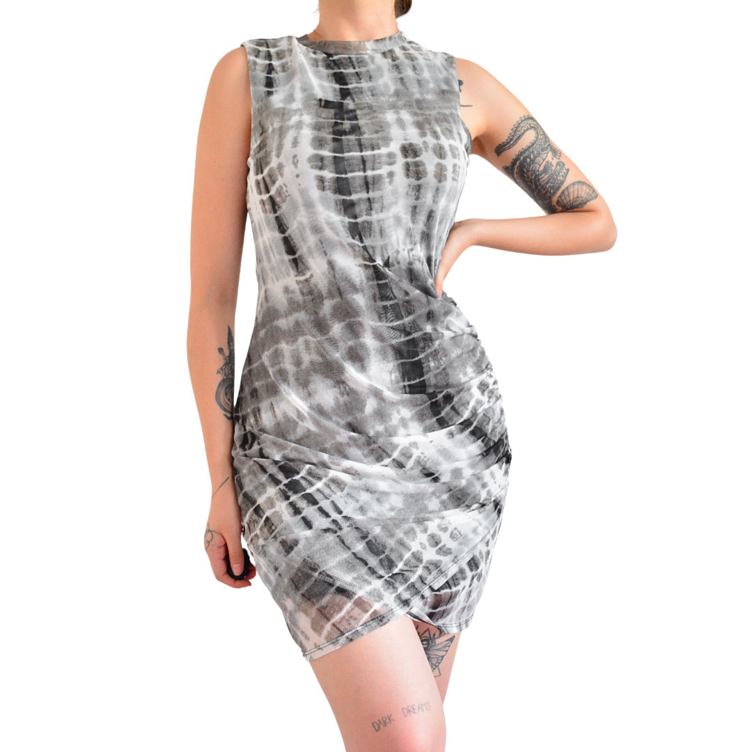 Vestido mesh tie dye