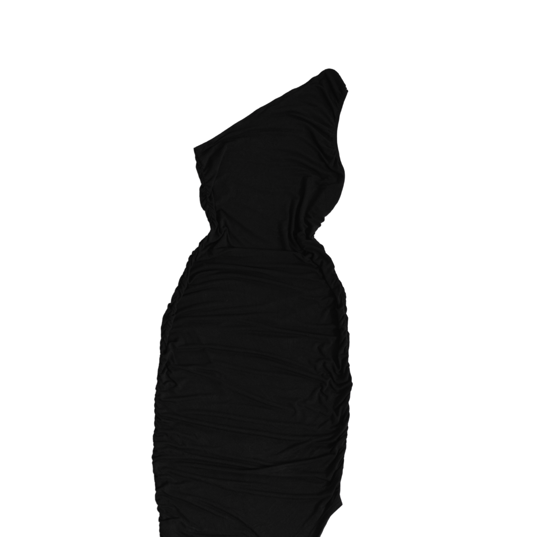 Vestido negro drappeado