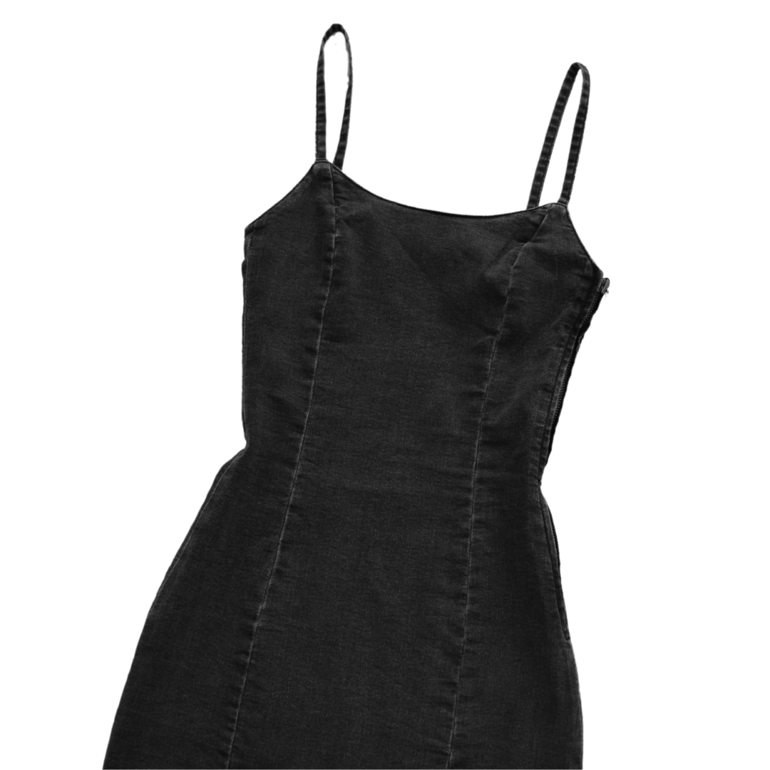 Vestido denim negro