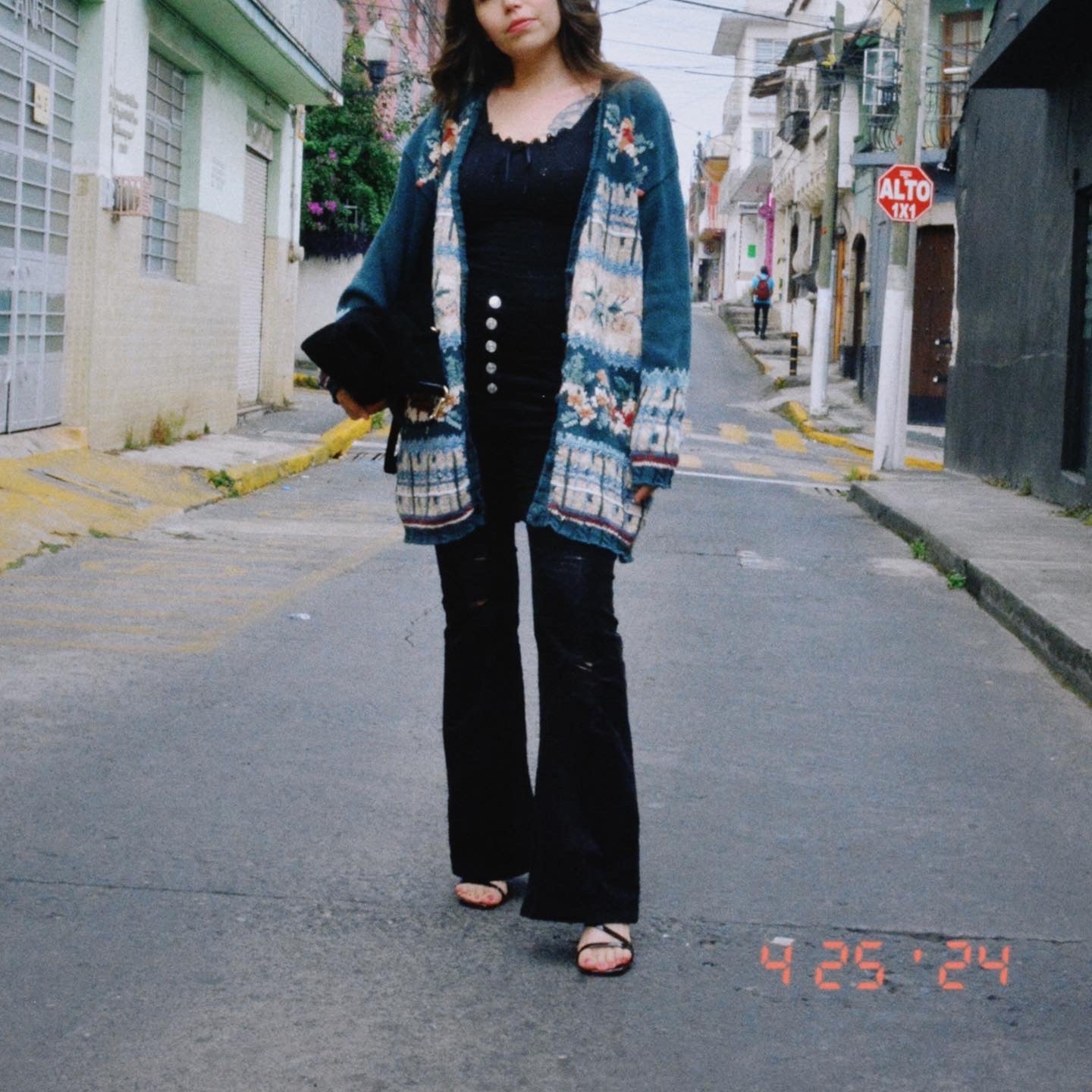 Cardigan 1997 bordado floral