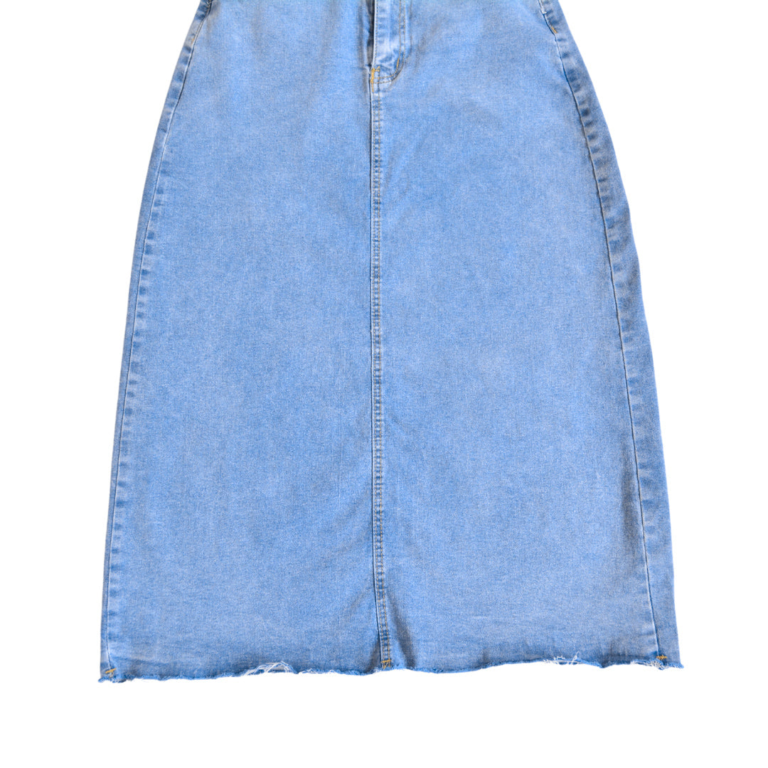 Falda denim larga