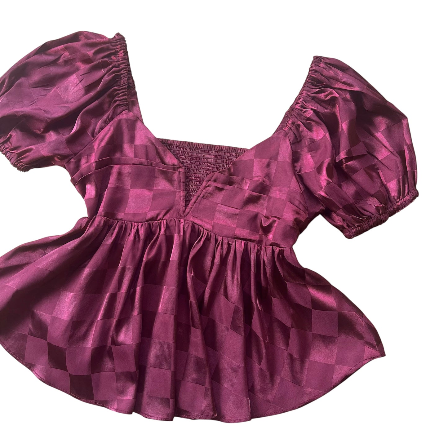 Blusa vino satin