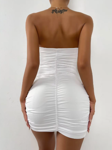 Vestido blanco con aberturas