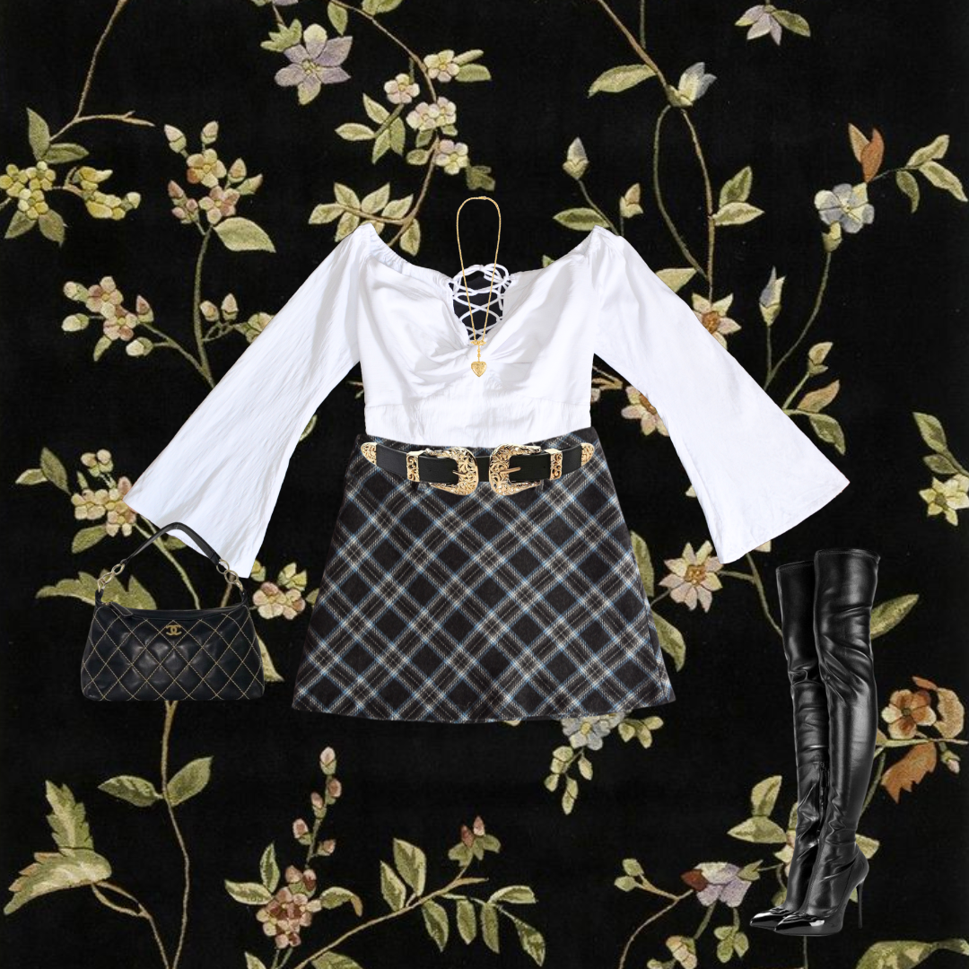 Falda tartan de rombos