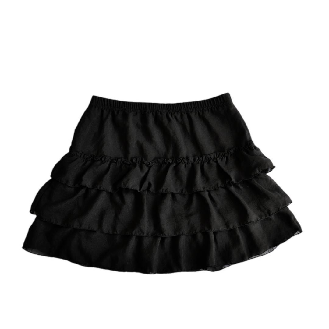 Falda negra ruffle