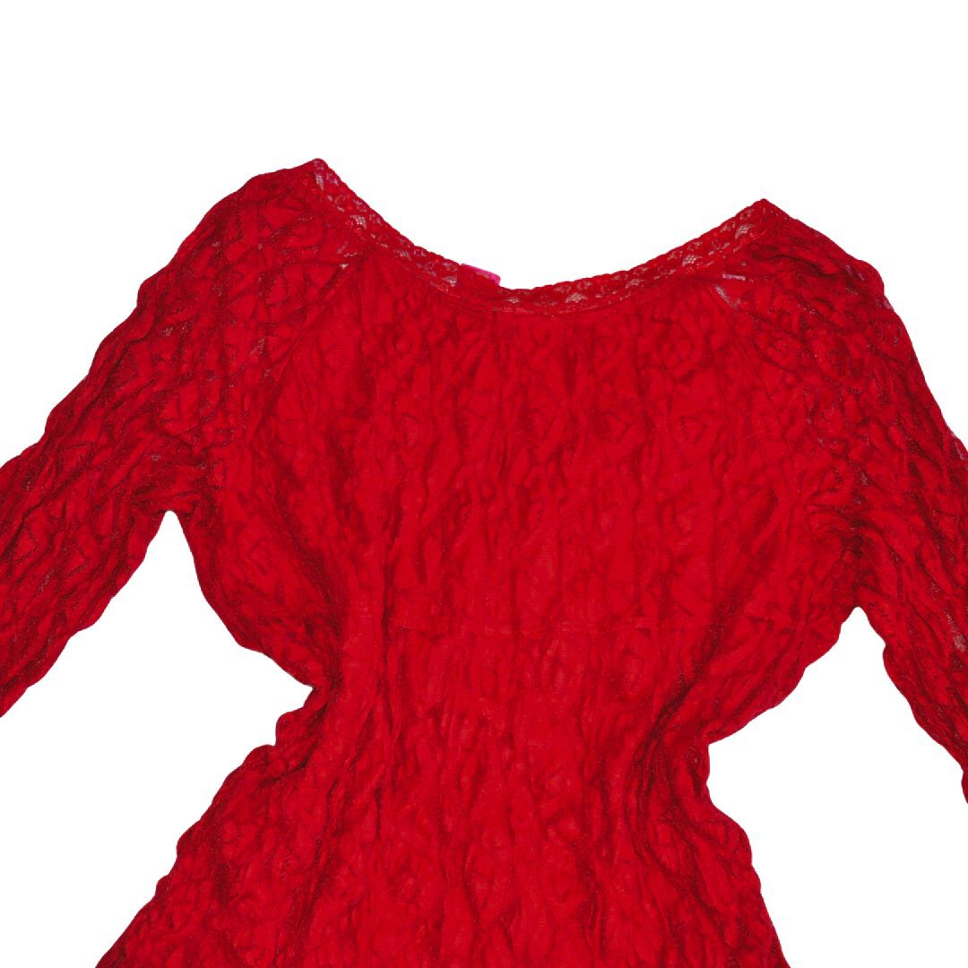 Blusa roja encaje