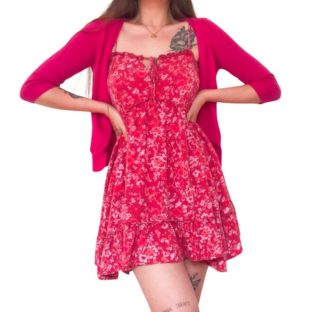 Vestido floral rosa