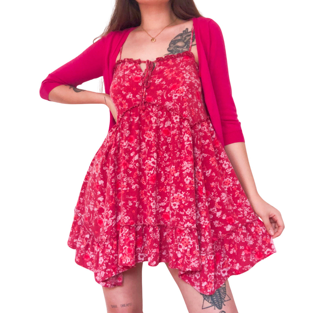 Vestido floral rosa