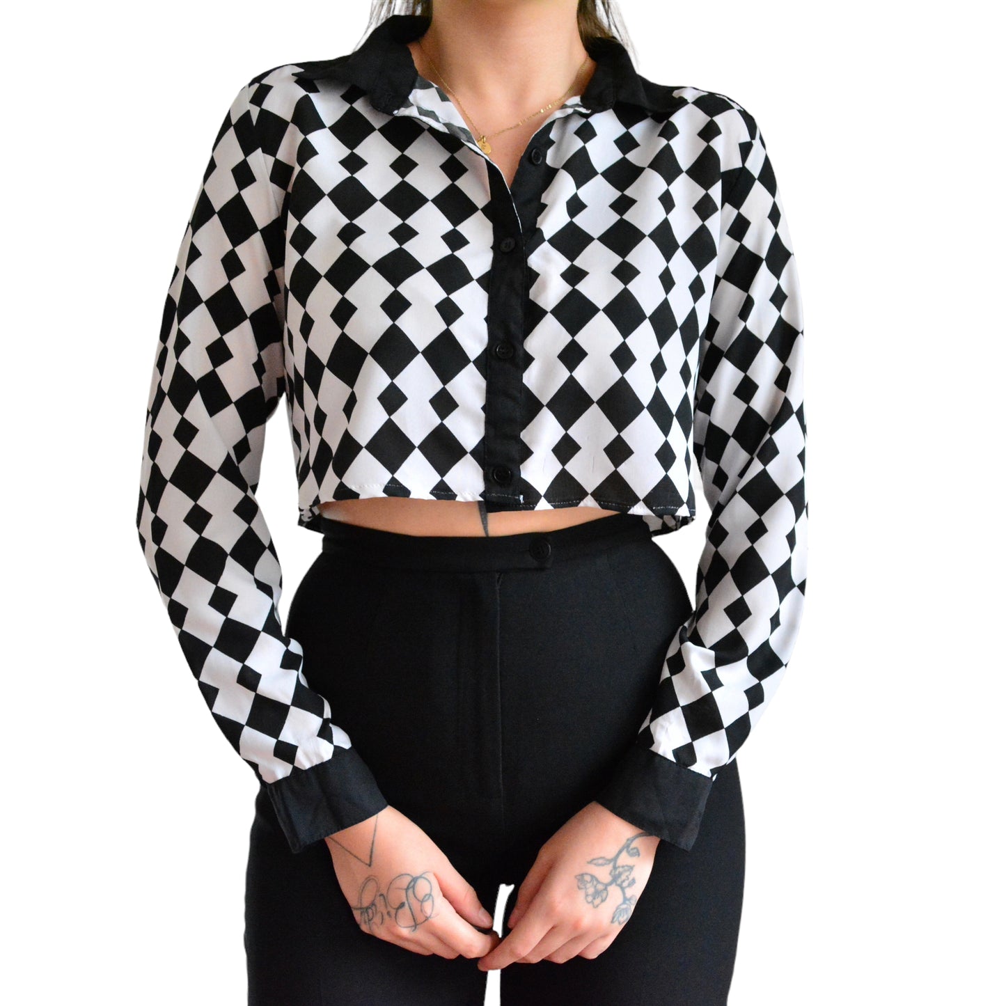Blusa vintage de rombos