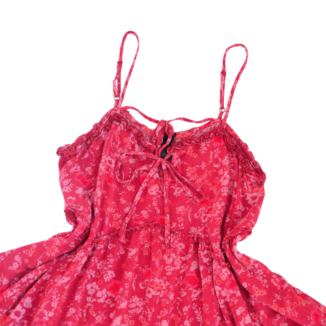 Vestido floral rosa