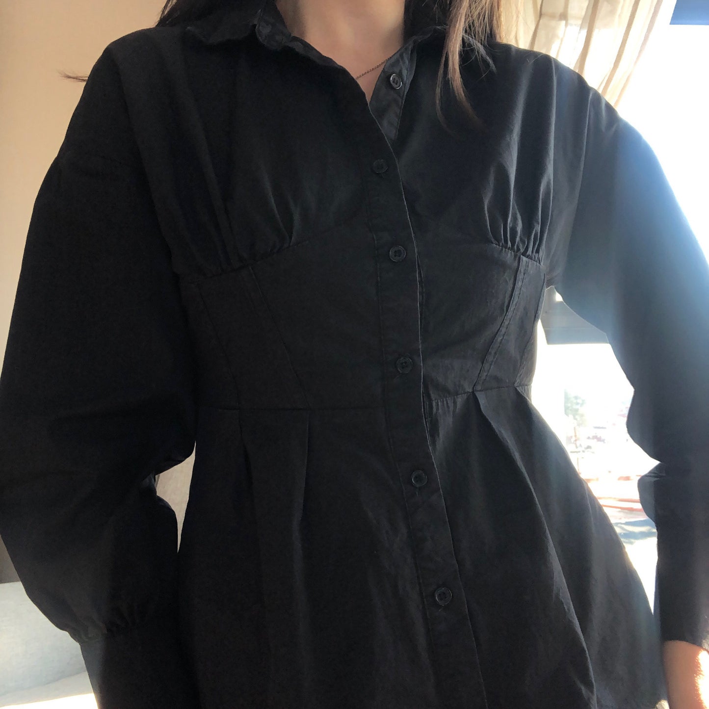 Vestido/camisa corset negro