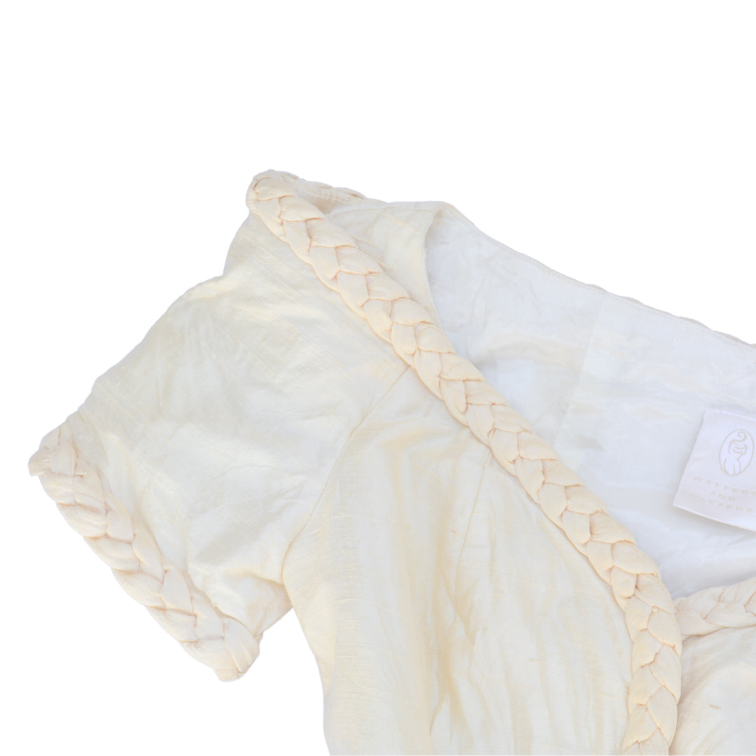 Blusa de seda champagne