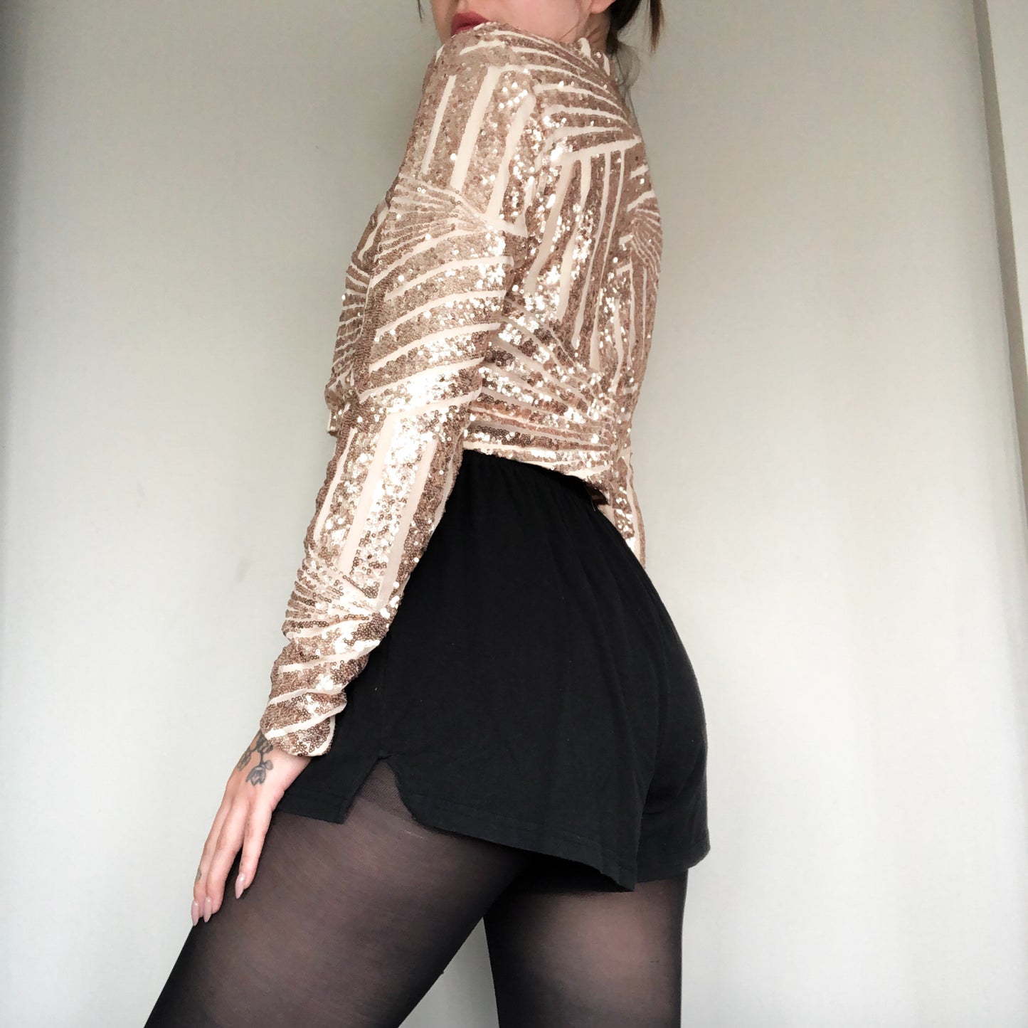 Blusa vintage de lentejuelas