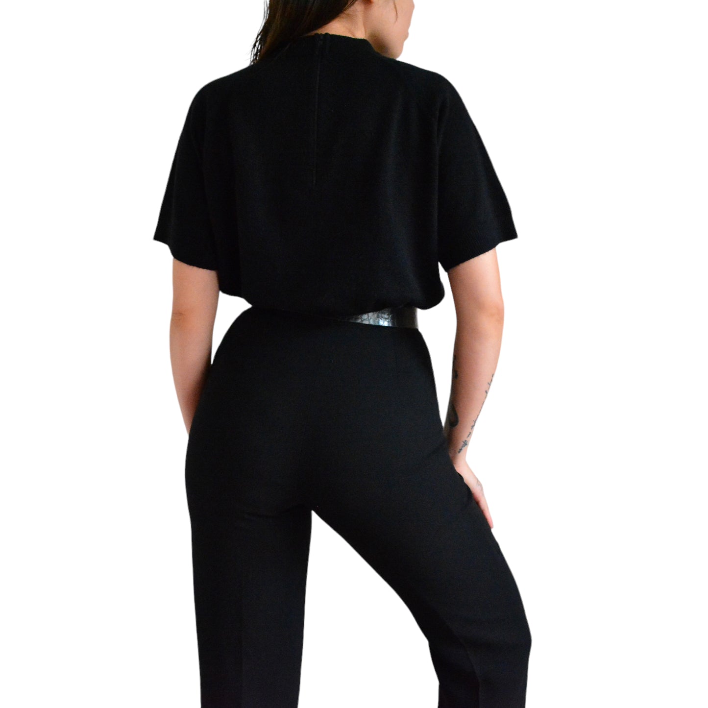 Blusa negra knit cashmere