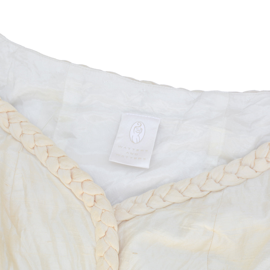 Blusa de seda champagne