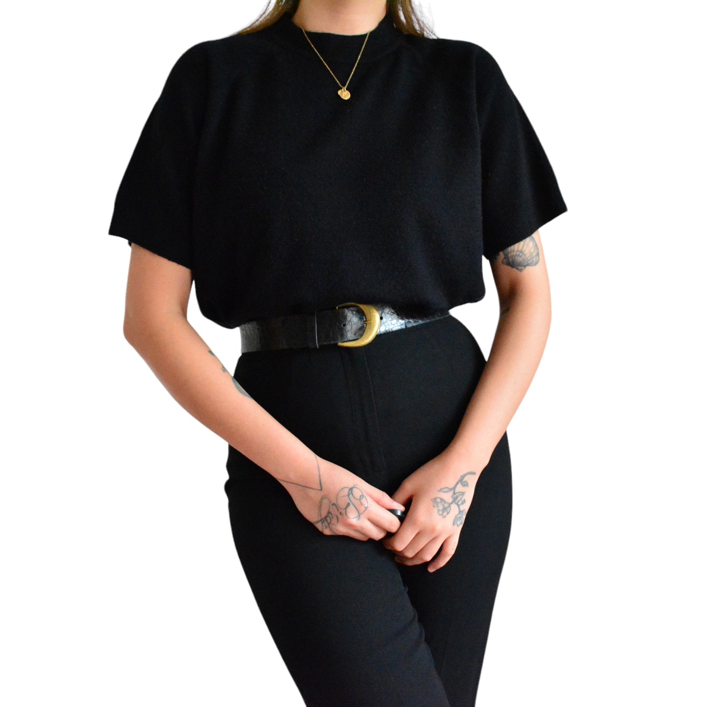 Blusa negra knit cashmere