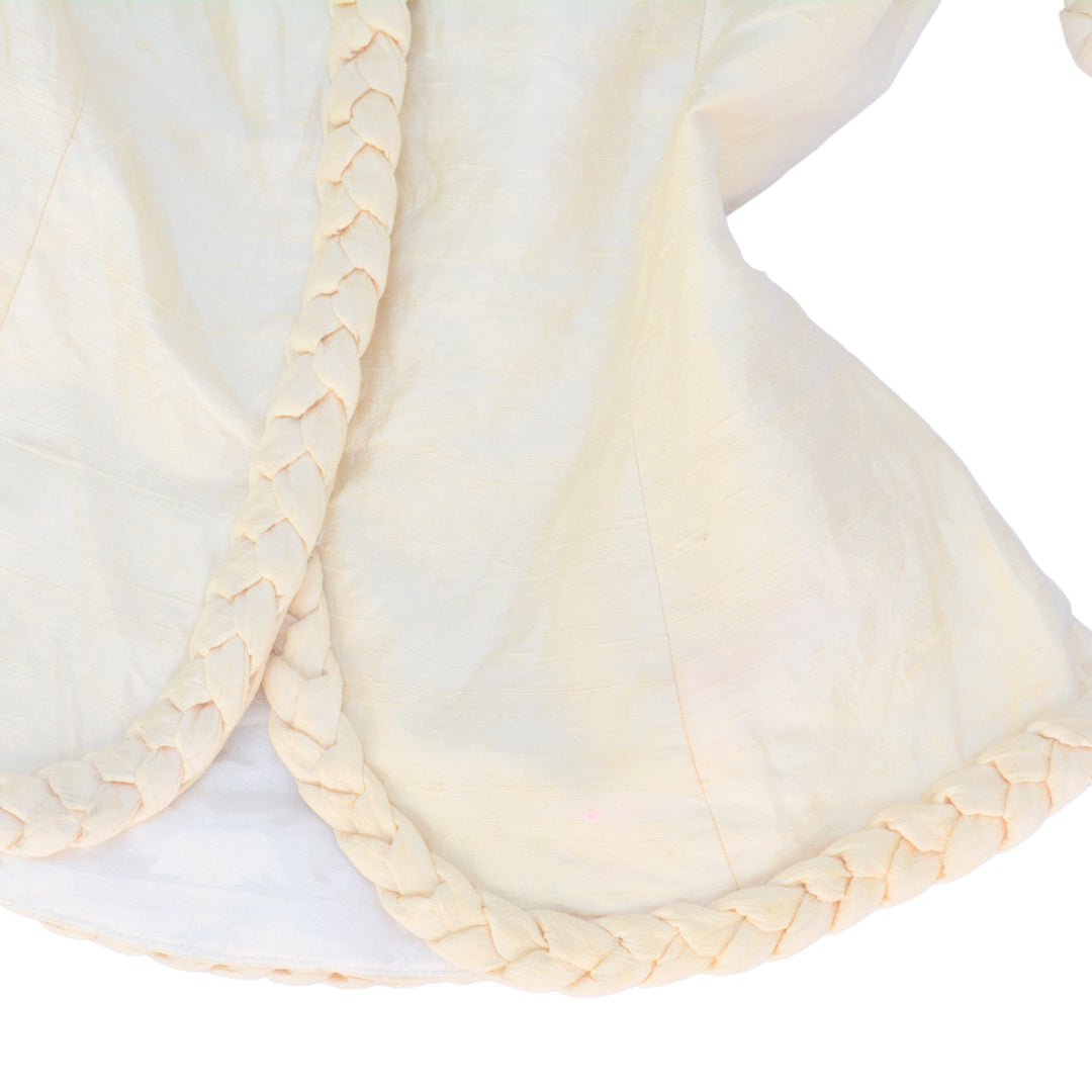 Blusa de seda champagne
