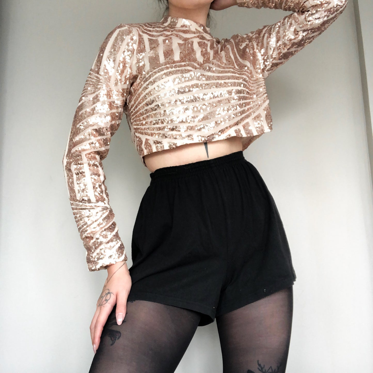 Blusa vintage de lentejuelas