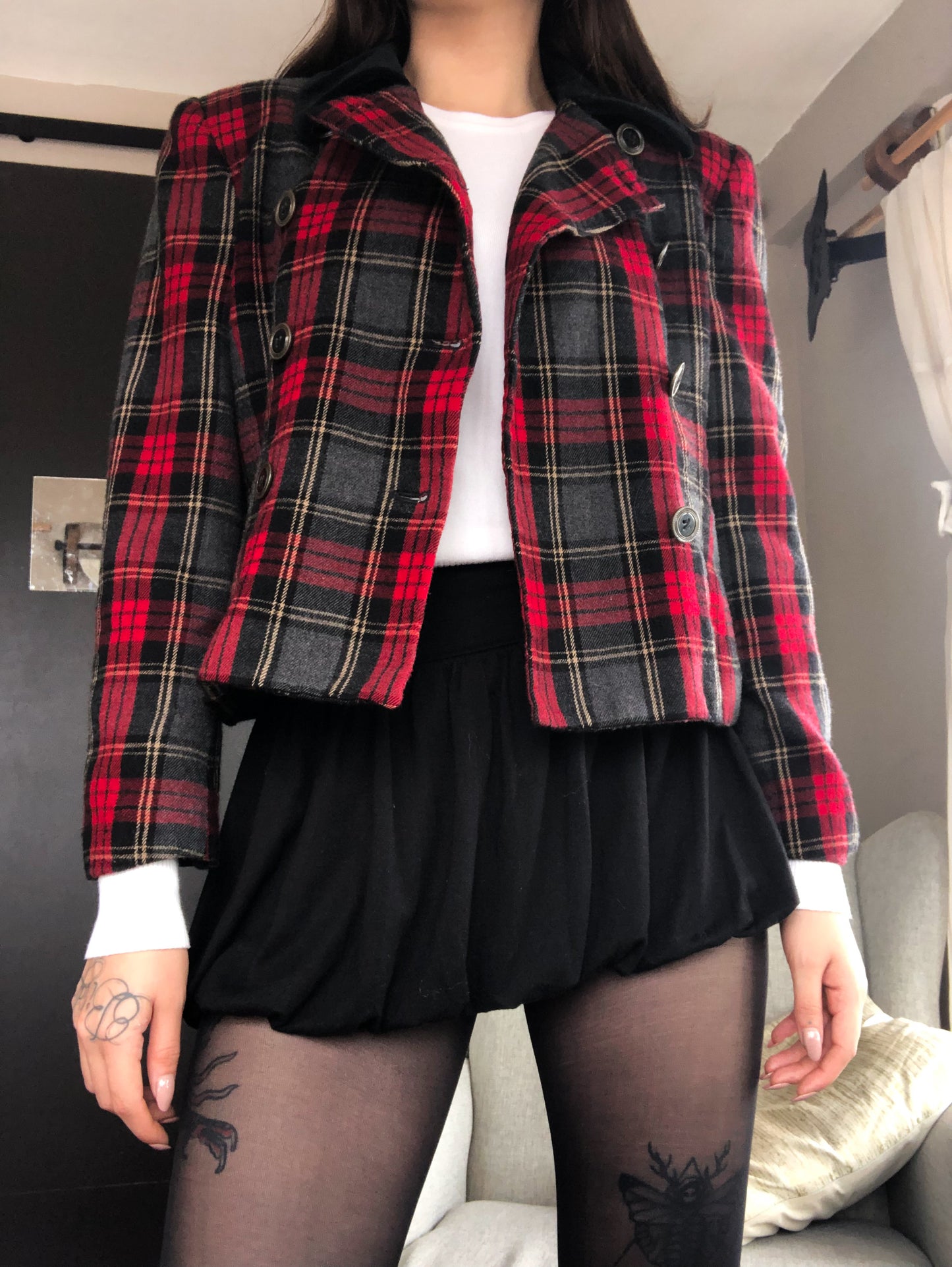 Blazer tartan vintage 90s